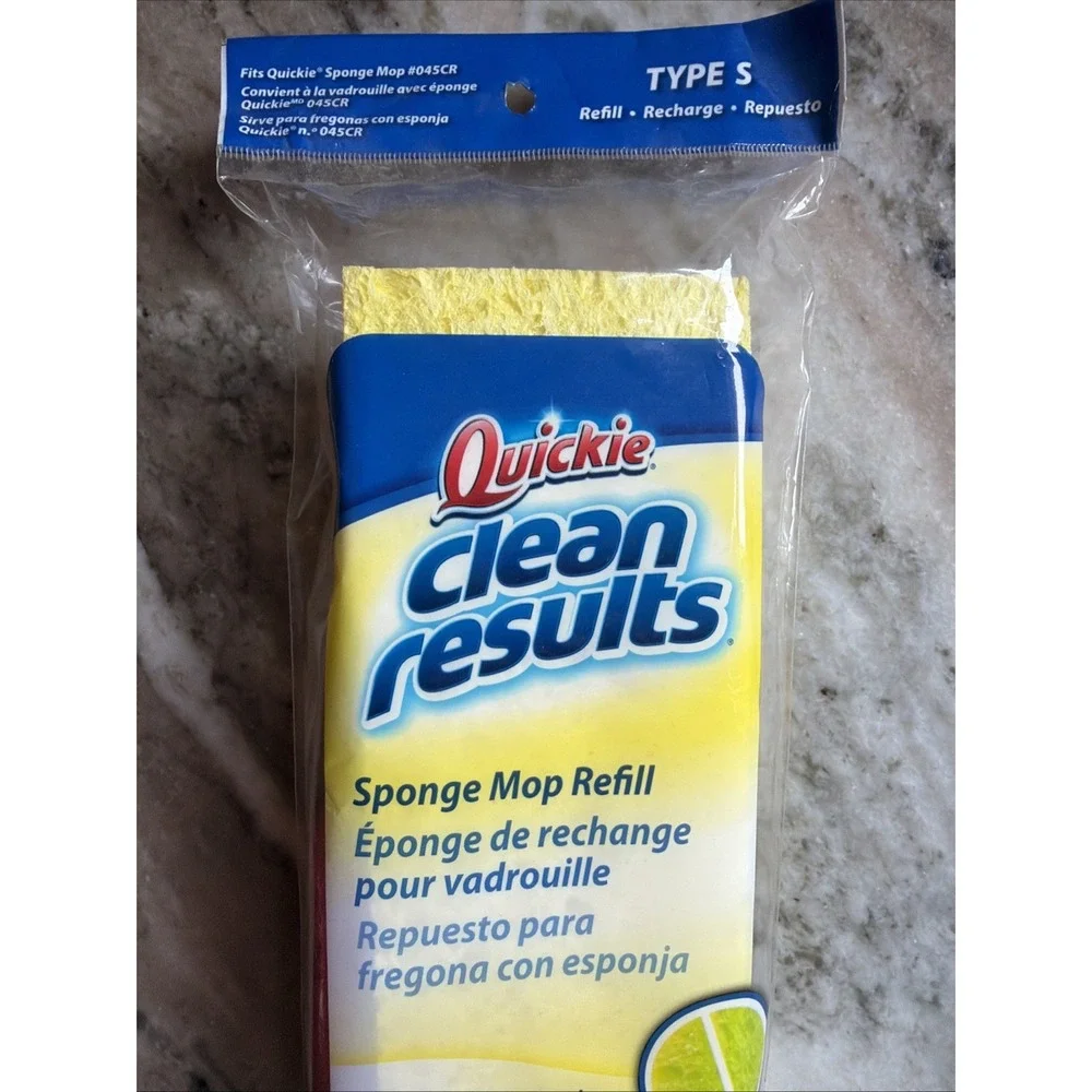 NEW Quickie Automatic Sponge Mop Refill 0442CR Clean Results Fits 045CR Type S